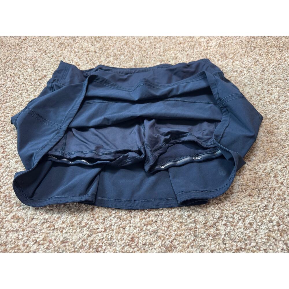 Lululemon Pace Rival Mid-Rise Tennis Skirt Navy Blue Women's Size 10 Skort - Picture 6 of 9